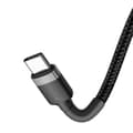 Pikkukuva 2 / 2: Baseus Cafule USB-C - USB-C -kaapeli 1 m - punottu musta/harmaa