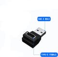 Pikkukuva 1 / 3: NÖRDIC Type E - USB-A 90 asteen kulmassa oleva sovitin