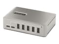 Miniatyrbild 1 av 5: StarTech.com 10-Port USB-C Hub, 8x USB-A + 2x USB-C, Self-Powered w/ 65W Power Supply, USB 3.1 10Gbps Hub w/ BC1.2 Charging, Desktop/Laptop USB Hub w