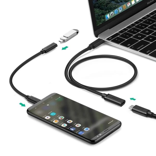 Ugreen USB forlængerkabel USB-C 3.1 hun - USB-C 3.1 hun 50 cm