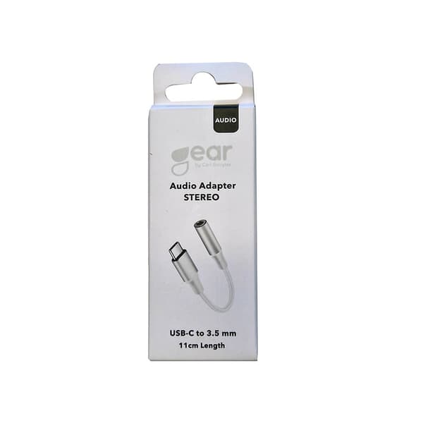 GEAR Adapter Audio USB-C till 3,5 mm Stereo Hvit
