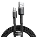 Miniatyrbild 1 av 2: Baseus Cafule Flätad USB-kabel USB till USB-C QC3.0 2A 2m
