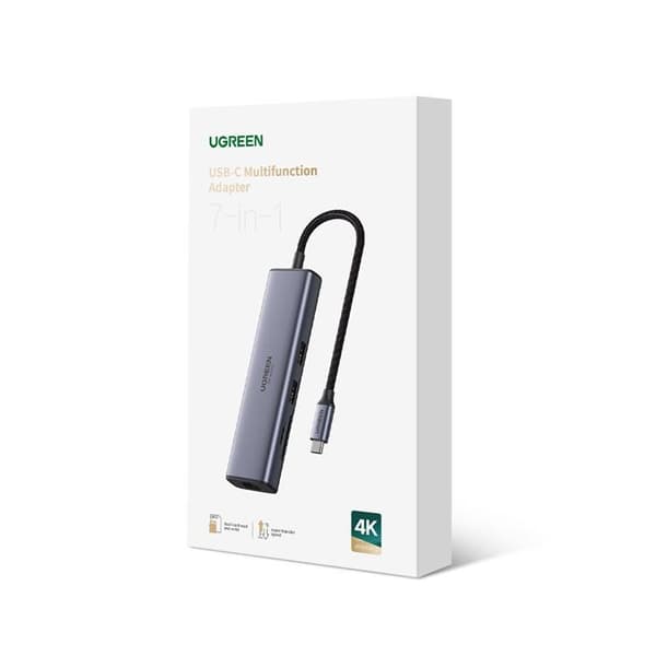 Ugreen 5in1 Multifunctional HUB USB-C 100W - Grå