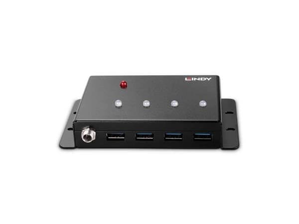 Lindy 43374, USB 3.2 Gen 1 (3.1 Gen 1) Type-B, USB 3.2 Gen 1 (3.1 Gen 1) Type-A, 5000 Mbit/s, Svart, Metall, Rund kabel