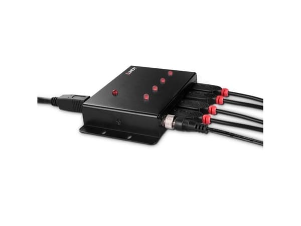 Lindy 43374, USB 3.2 Gen 1 (3.1 Gen 1) Type-B, USB 3.2 Gen 1 (3.1 Gen 1) Type-A, 5000 Mbit/s, Svart, Metall, Rund kabel