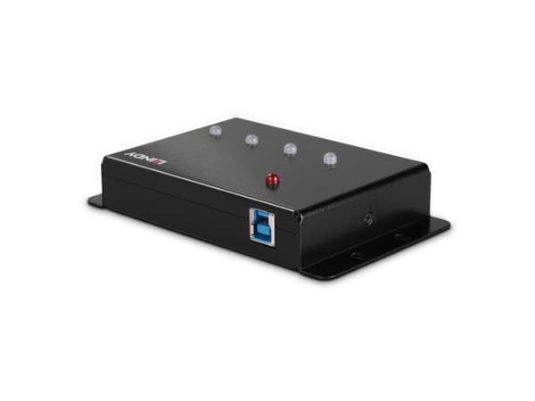 Lindy 43374, USB 3.2 Gen 1 (3.1 Gen 1) Type-B, USB 3.2 Gen 1 (3.1 Gen 1) Type-A, 5000 Mbit/s, Svart, Metall, Rund kabel