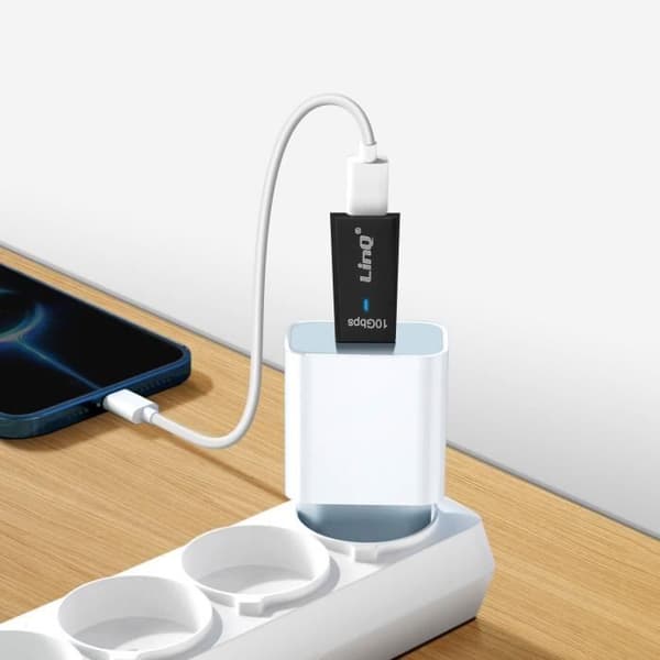 USB 3.1-adapter - LinQ - USB-C - 10Gbps - Snabbladdning - Kompakt design