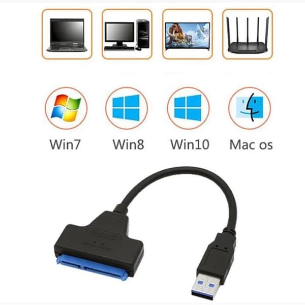 USB 3.0 till SATA USB till SATA III-omvandlare USB 3.0 till SATA III-adapterkabel för 2,5" SSD/HDD 32CM
