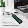 Miniatyrbild 3 av 4: USB2.0HUB7PORTS USB 3.0 splitter, 7 flera portar, för Macbook Air, datortillbehör
