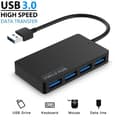 Miniatyrbild 3 av 4: USB2.0 Black 7 Port - High Speed USB Hub Flera externa portar, USB Splitter Adapter, Expander, en