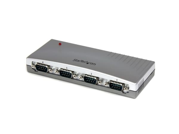 StarTech.com USB till RS232 seriell DB9-adapterhubb med 4 portar - Seriell adapter - USB - RS-232 x 4
