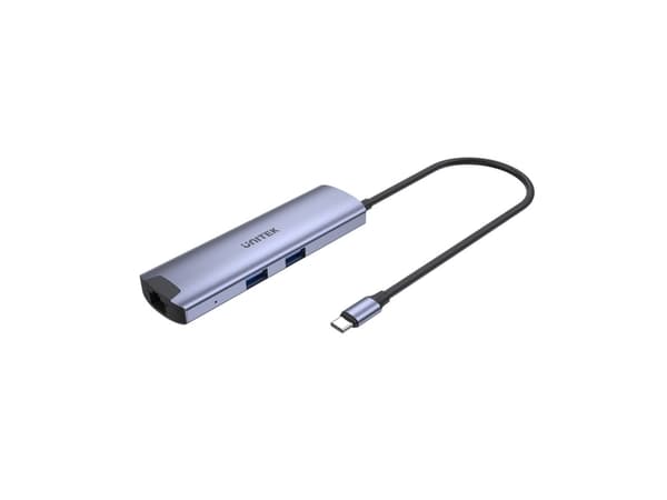 Unitek - Hubb - multiport, USB-C - 3 x SuperSpeed USB 3.0 + 1 x HDMI + 1 x 1000Base-T - skrivbordsmodell