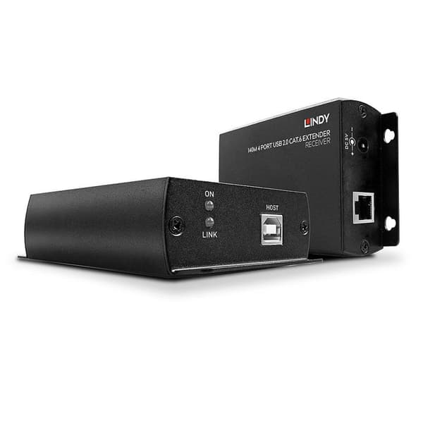 USB 2.0 förlängare via RJ45 280m - LINDY - Förlängning 140m för upp till 4 USB-enheter