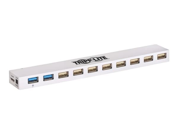 Eaton Tripp Lite series 10-Port USB 3.0 / USB 2.0 Combo Hub - USB Charging, 2 USB 3.0 & 8 USB 2.0 Ports - Hub - 2 x SuperSpeed USB 3.0 + 8 x USB 2.0