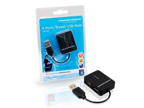 Conceptronic C4PUSB2 - Hubb - 4 x USB 2.0 - skrivbordsmodell