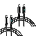 Pikkukuva 2 / 4: INF 2 Pakkaa PD100W punottu datakaapeli Type-C - Type-C digitaalinen näyttö Musta 1m