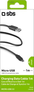 Miniatyrbild 6 av 8: SBS USB-A till Micro USB Kabel 1 Meter - Svart