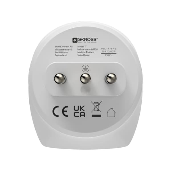 Hama rejseadapter type L, 3-benet, til Italien (00223481)