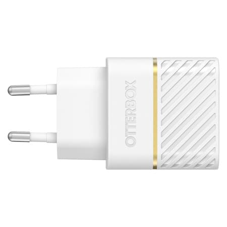 OtterBox vægoplader - strømforsyning - 20 watt (24 pin USB-C) - hvid - Europa (ikke for Storbritannien, Irland, Malta, Cypern)
