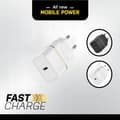 Miniatyrbillede 7 af 7: OtterBox vægoplader - strømforsyning - 20 watt (24 pin USB-C) - hvid - Europa (ikke for Storbritannien, Irland, Malta, Cypern)