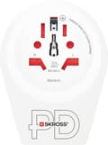 Miniatyrbild 3 av 5: Skross World to Europe Reseadapter - Med USB-C PD Laddningsport - Vit