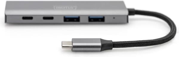 Digitus DA-70245 USB 3.1 Gen 1 hubb 4 portar Med aluminiumhölje Mörkgrå