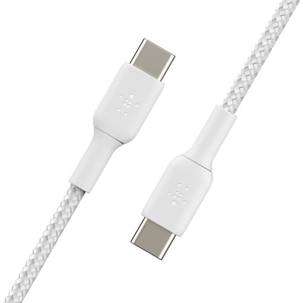Belkin BOOST CHARGE - USB-kabel - 24-polig USB-C (M) till 24-pin USB-C (M) - USB 2.0 - 2 m - vit