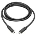Miniatyrbild 2 av 4: Tripp Lite USB Typ C till USB C-kabel USB 3.1 5A Nominell 100W 5 Gbps Thunderbolt 3-kompatibel M/M 1,8 m - USB-kabel - 24-stifts USB-C (M) till 24-sti