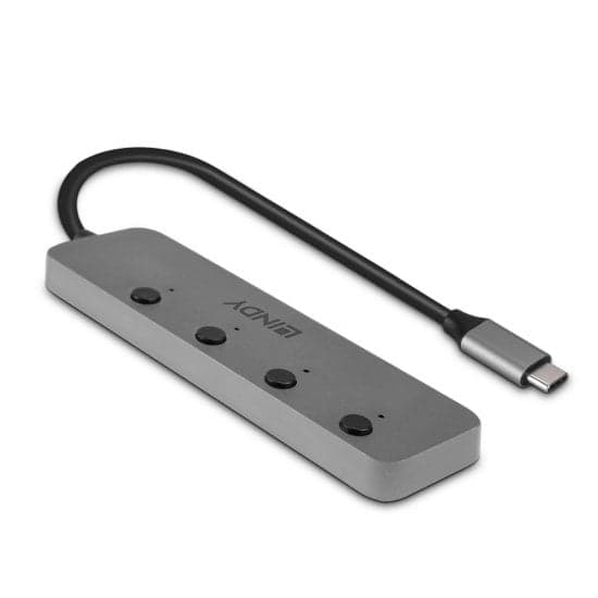 Lindy 43383 - USB 3.2 Gen 1 (3.1 Gen 1) Typ-C - USB 3.2 Gen 1 (3.1 Gen 1) Typ-A - 5000 Mbit/s - Grå - Akrylnitril-butadien-styren (ABS) - Aluminium -