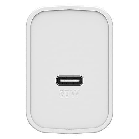 OtterBox-seinälaturi - virtalähde - 30 wattia - 3 A - PD 3.0 (24 pin USB-C) - Cloud Dust White