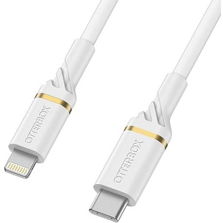 OtterBox väggladdare - Strömförsörjning - 20 Watt - 3 A - PD 3.0 (24 pins USB-C) - Cloud Dust White - för Apple iPad/iPhone/iPod (Lightning)