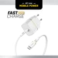 Miniatyrbild 4 av 7: OtterBox väggladdare - Strömförsörjning - 20 Watt - 3 A - PD 3.0 (24 pins USB-C) - Cloud Dust White - för Apple iPad/iPhone/iPod (Lightning)