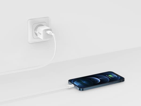 Udstyr oplader 1 port 20W, 1xUSB-C PD 25stk/pak hvid (245530)