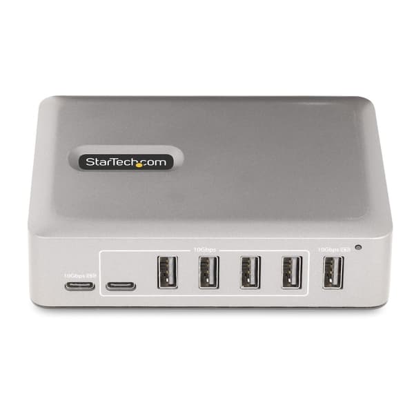 StarTech.com 10G5A2CS-USB-C-HUB gränssnittshubb USB 3.2 Gen 2 (3.1 Gen 2) Typ-C 10000 Mbit/s silver (10G5A2CS-USB-C-HUB)