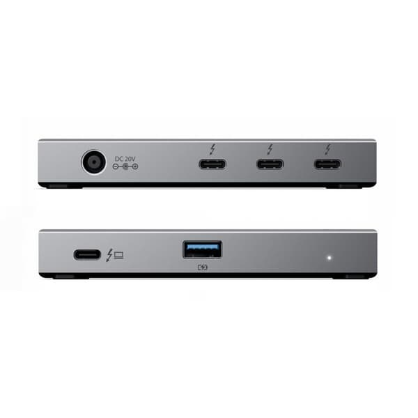 ALOGIC TB4H3TB Interface Hub Thunderbolt 4 40000 Mbit/s Sort - Grå (TB4H3TB)