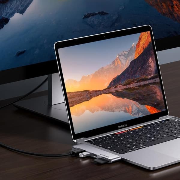 Ugreen HUB CM380 2xUSB C - HDMI/2xUSB 3.0/SD TF/USB C PD - Grå