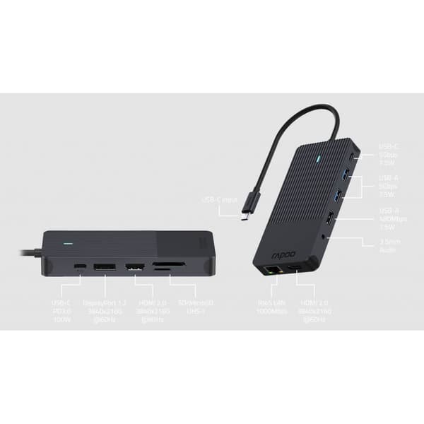 Rapoo Multiport USB-C UCM-2006 12-i-1 USB-C-Adapter
