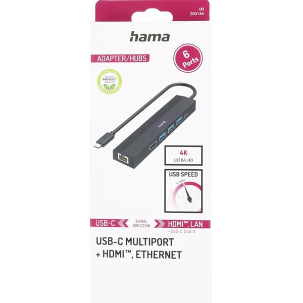 Hama USB-C Hub Multiport 6 Porte