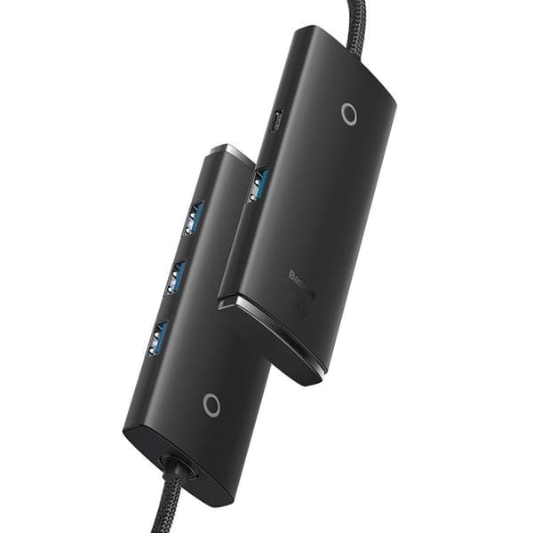 Baseus HUB USB-A 4-Port USB-A 0.25m Kabel - Svart