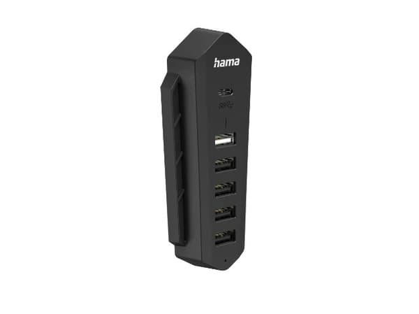 Hama 6in1 USB Hub Playstation 5:lle, 6 porttia (1x USB-C, 5x USB-A), musta (00054406)