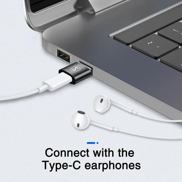[2-Pack] SiGN Adapter USB-A till USB-C - Svart