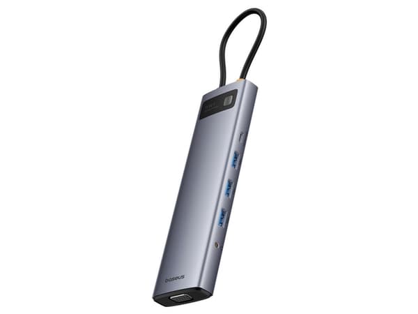 Keskitin 11in1 Baseus StarJoy Metal Glam Series, USB-C prie HDMI + VGA + 3 x USB 3.0 + USB 2.0 + USB-C PD + RJ45 + SD/TF +3.5 mm