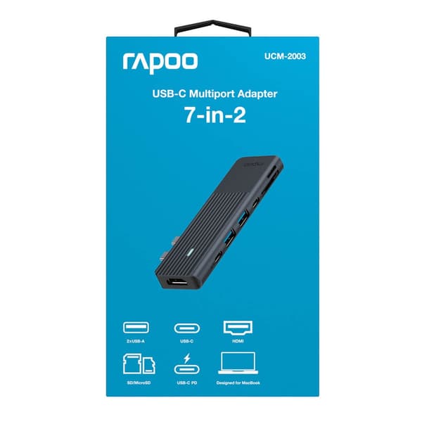 Rapoo USB-C Multiport UCM-2003 7-in-2 USB-C Adapter (MacBook)