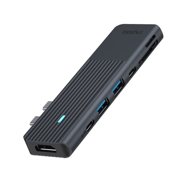 Rapoo Multiport USB-C UCM-2003 7-i-2 USB-C-Adapter (MacBook) Sort
