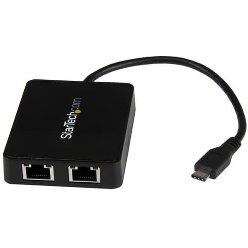 StarTech.com Dual Network Adapter US1GC301AU2R - USB-C Sort