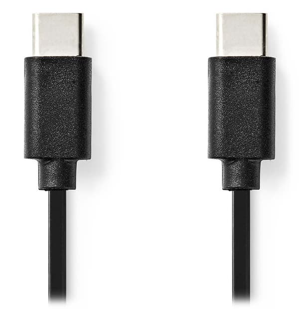 NEDIS kabel USB 2.0/ zástrčka USB-C - zástrčka USB-C/ černý/ bulk/ 1m