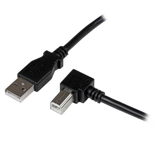 StarTech.com 2m USB 2.0 A to Right Angle B Cable Cord - 2 m USB Printer Cable - Right Angle USB B Cable - 1x USB A (M), 1x USB B (M) (USBAB2MR) - USB