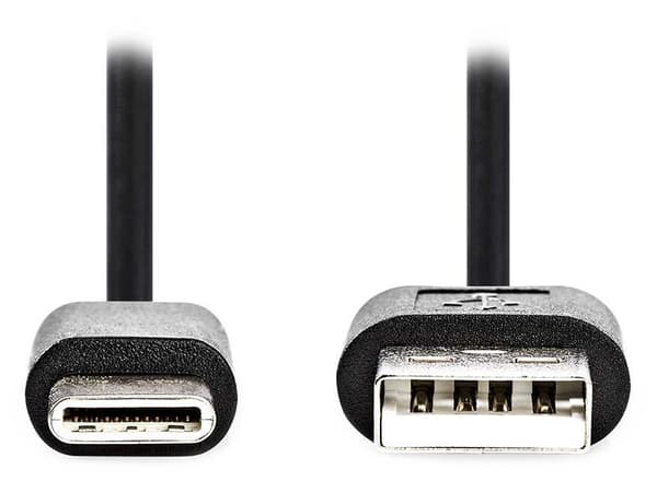 NEDIS kabel USB 2.0/ zástrčka USB-C - zástrčka USB-A/ černý/ bulk/ 2m
