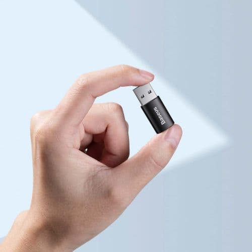 Adapteris Baseus Ingenuity Series Mini OTG USB Type-C Male to USB-A Female Black