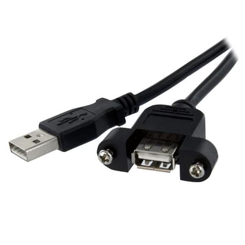 3FT PANEL MOUNT USB CABLE A-A/.